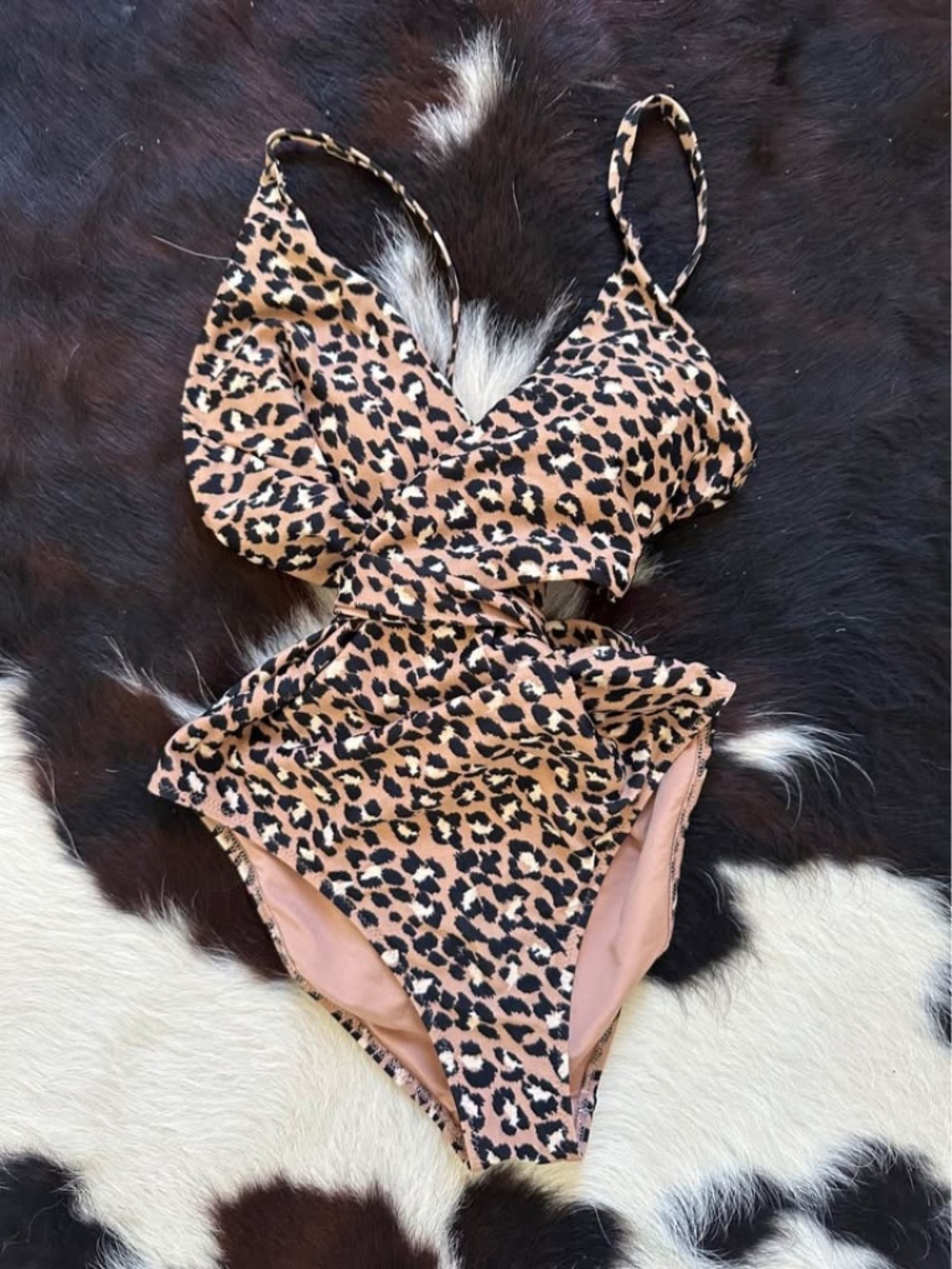Aerie Leopard Print One Piece Swimsuit